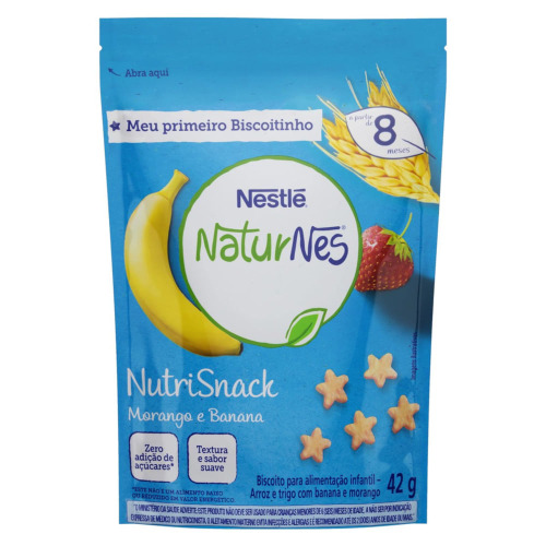 NESTLE NATURNES NUTRISNACK BANANA E MORANGO 42G