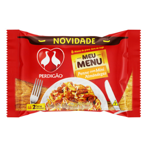 PERDIGAO MEU MENU PENNE C/MINI ALMONDEGAS 600G