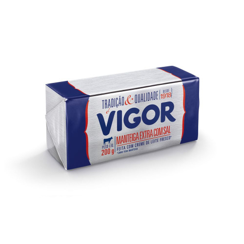MANTEIGA VIGOR 50% MENOS COLESTEROL S SAL 200G