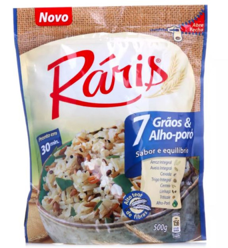 RARIS ARROZ 7 GRAOS   ALHO PORO 500G
